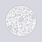 Floral Garden Circle Clay Stencil