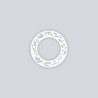 Floral Garden Circle Rim Clay Stencil