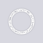 Floral Garden Circle Rim Clay Stencil