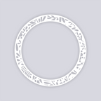 Floral Garden Circle Rim Clay Stencil