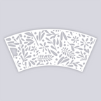 Floral Garden Lg Cup Clay Stencil