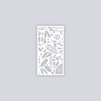 Floral Garden Rectangle Face Clay Stencil