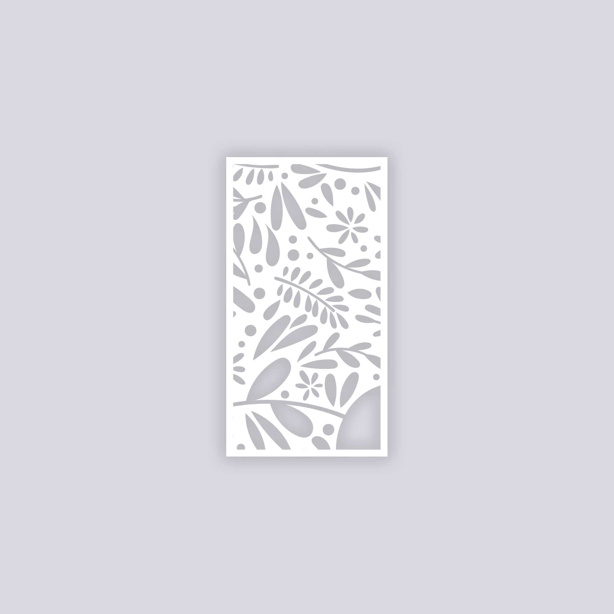 Floral Garden Rectangle Face Clay Stencil