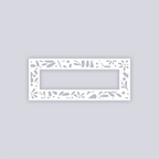 Floral Garden Rectangle Rim Clay Stencil