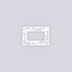 Floral Garden Rectangle Rim Clay Stencil