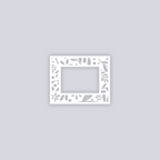 Floral Garden Rectangle Rim Clay Stencil