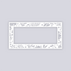 Floral Garden Rectangle Rim Clay Stencil
