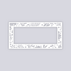 Floral Garden Rectangle Rim Clay Stencil
