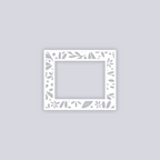 Floral Garden Rectangle Rim Clay Stencil