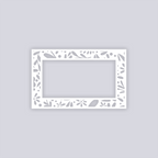 Floral Garden Rectangle Rim Clay Stencil
