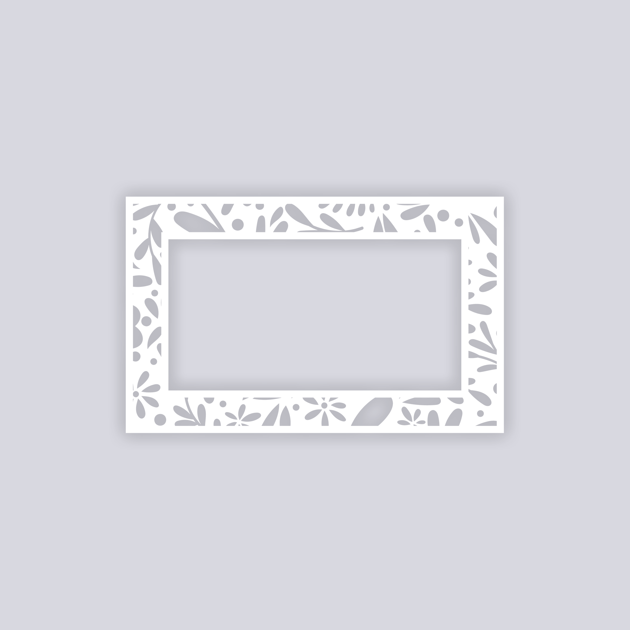 Floral Garden Rectangle Rim Clay Stencil
