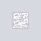 Floral Garden Square Clay Stencil