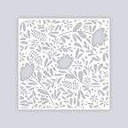 Floral Garden Square Clay Stencil