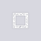 Floral Garden Square Rim Clay Stencil