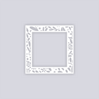 Floral Garden Square Rim Clay Stencil