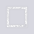 Floral Garden Square Rim Clay Stencil