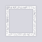 Floral Garden Square Rim Clay Stencil