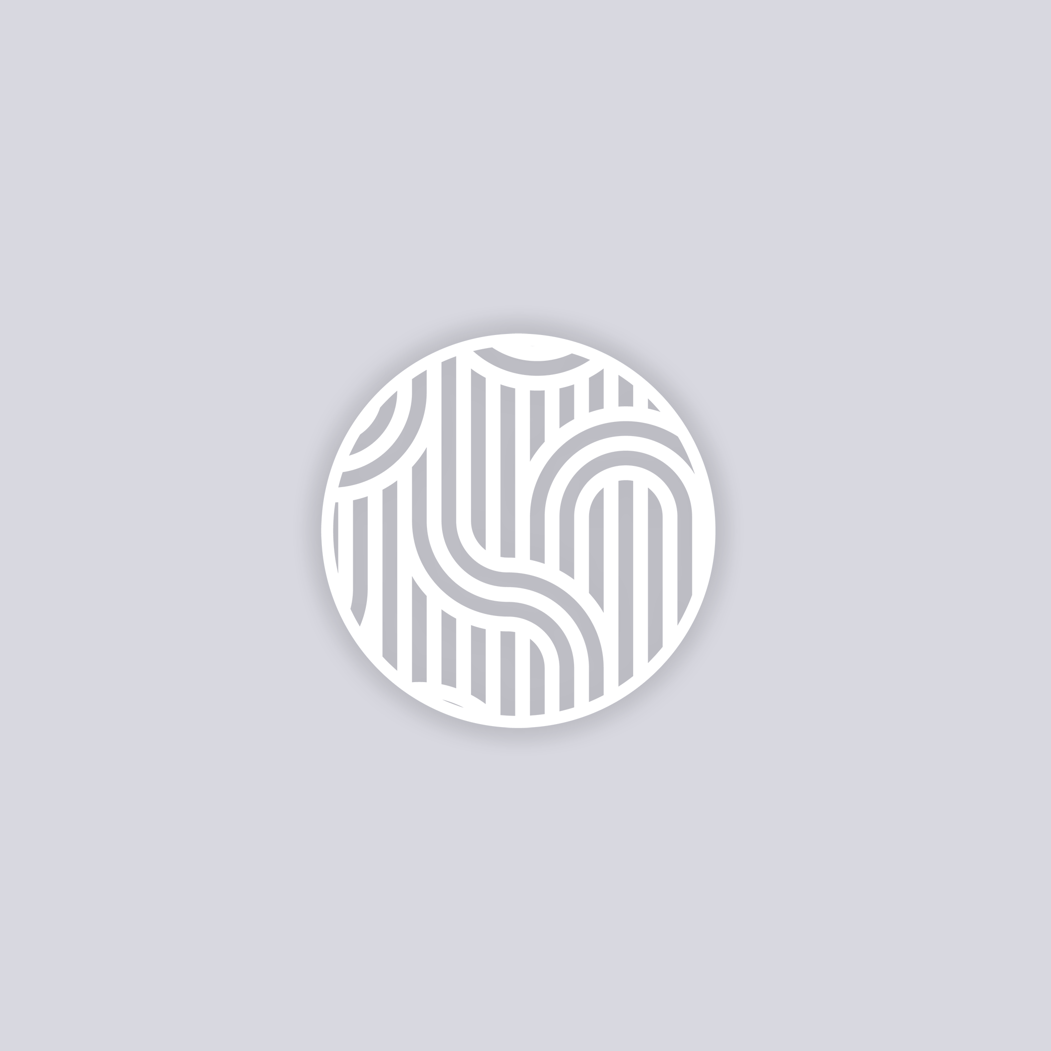 Mod Lines Circle Clay Stencil