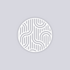 Mod Lines Circle Clay Stencil