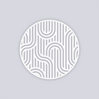 Mod Lines Circle Clay Stencil