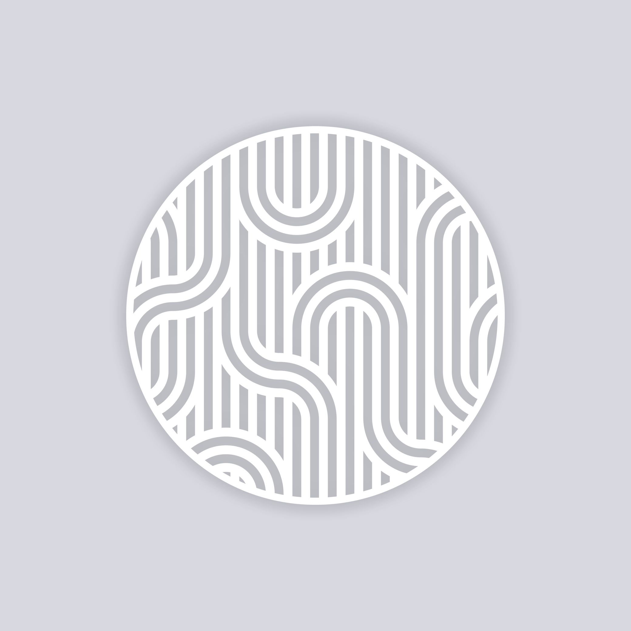 Mod Lines Circle Clay Stencil