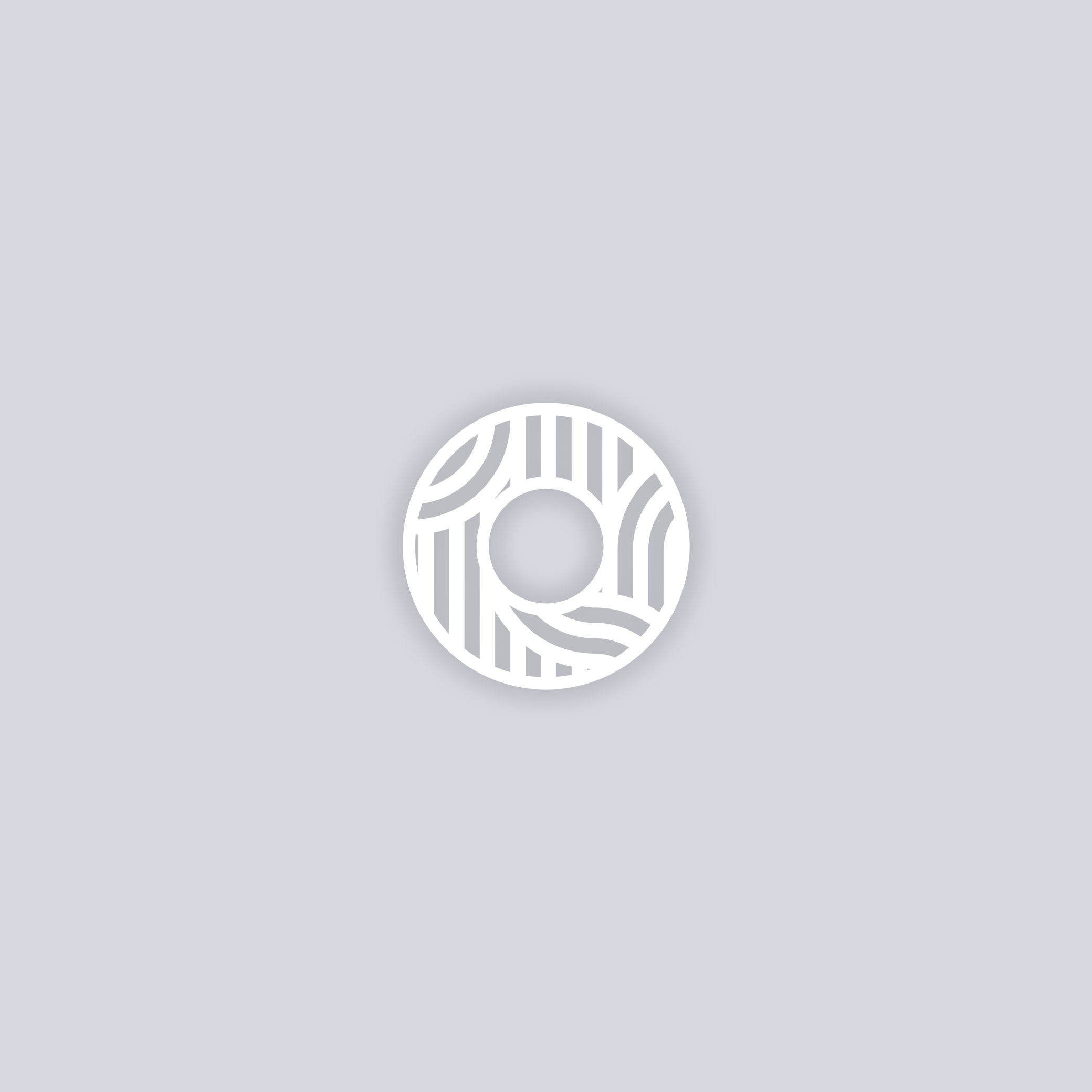 Mod Lines Circle Rim Clay Stencil