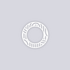 Mod Lines Circle Rim Clay Stencil