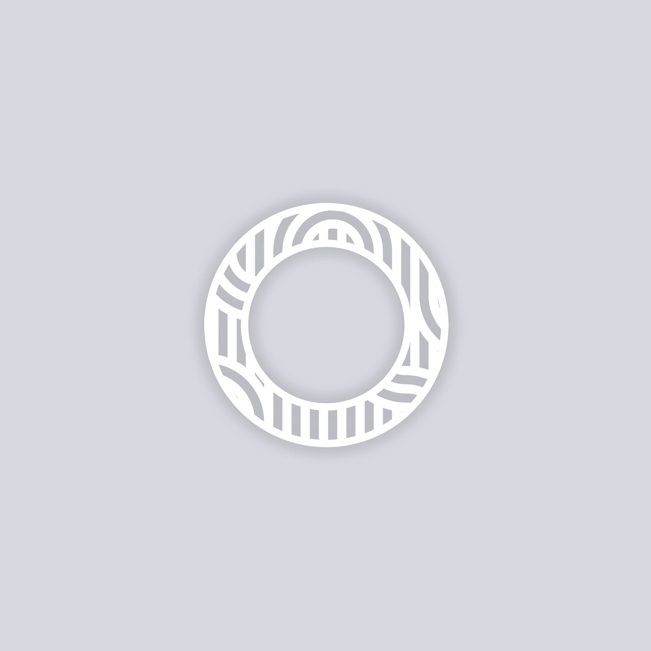 Mod Lines Circle Rim Clay Stencil
