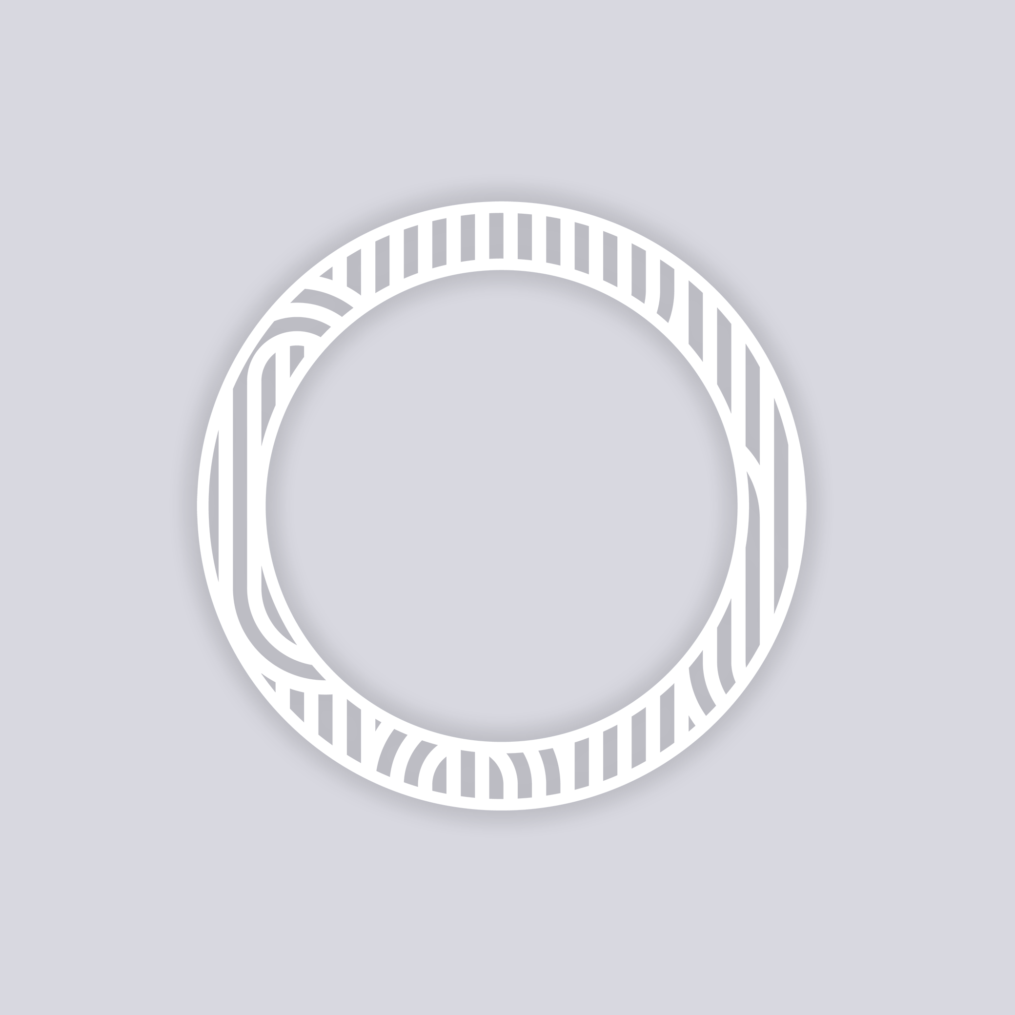 Mod Lines Circle Rim Clay Stencil