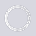Mod Lines Circle Rim Clay Stencil