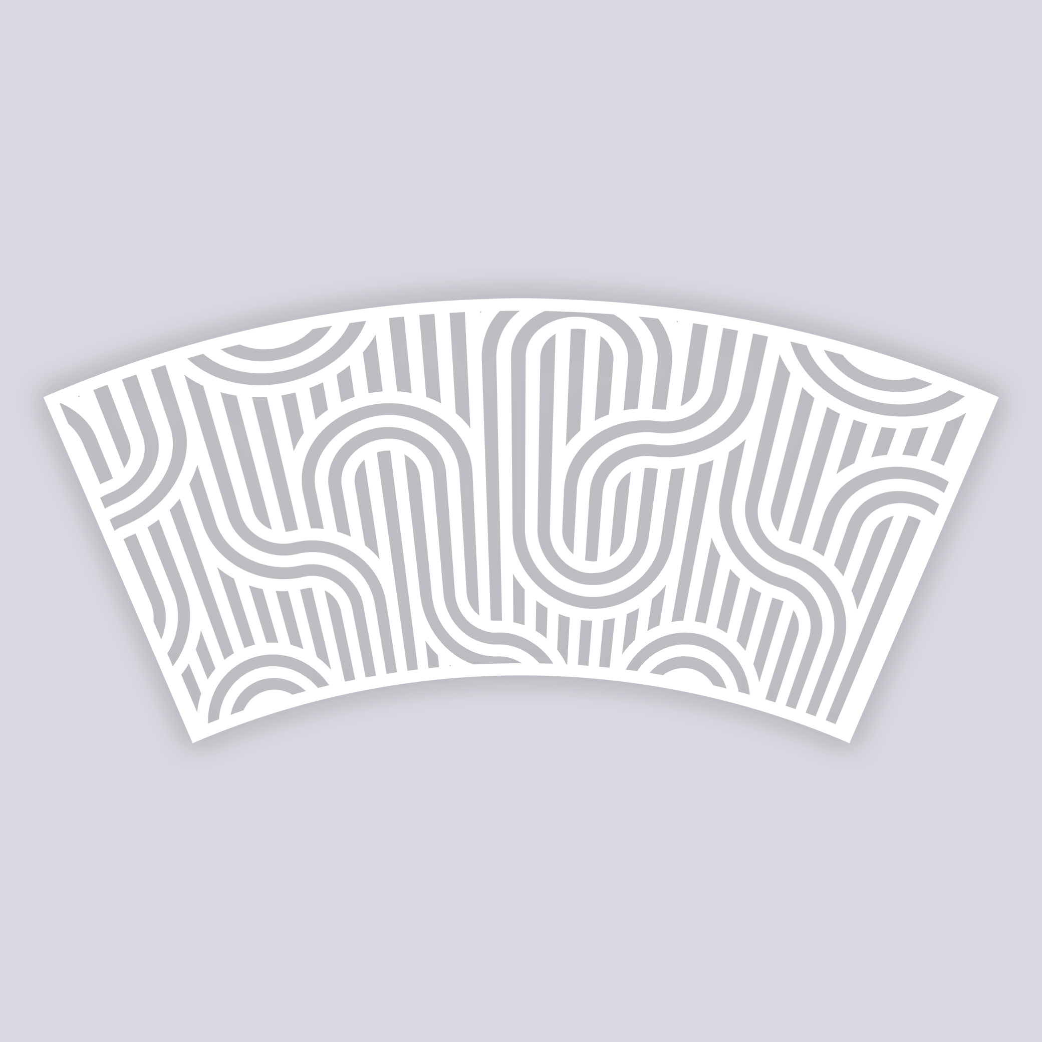 Mod Lines Lg Cup Clay Stencil