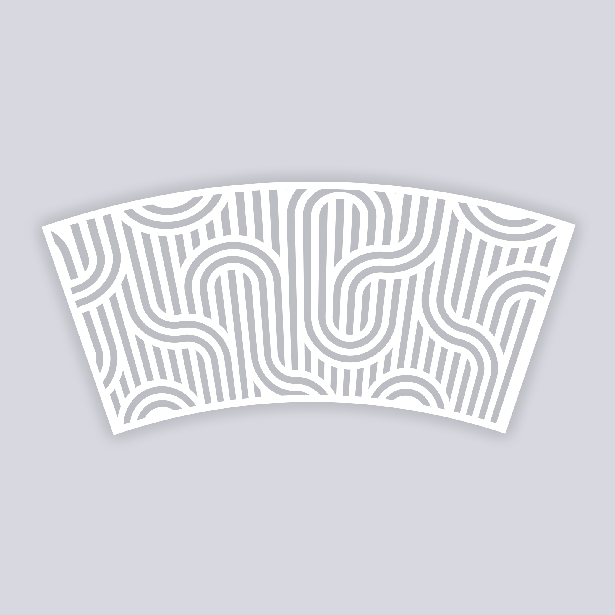 Mod Lines Lg Cup Clay Stencil