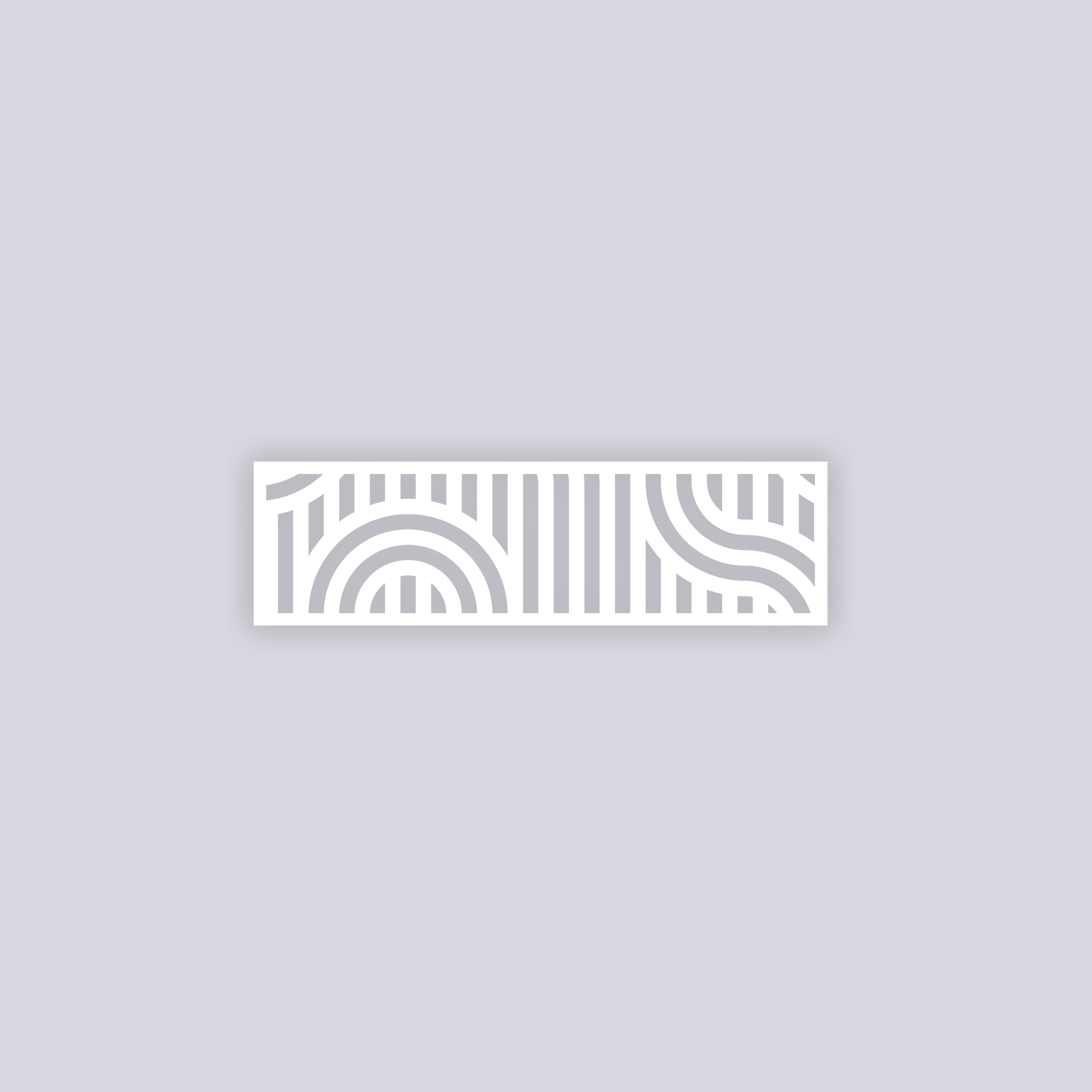 Mod Lines Rectangle Clay Stencil