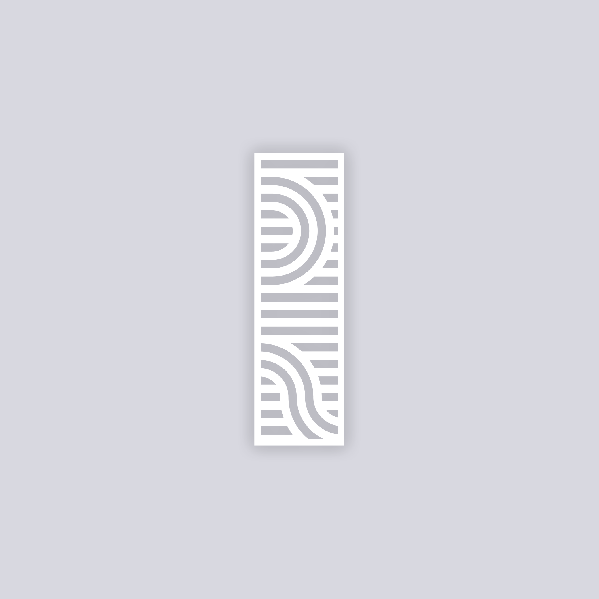 Mod Lines Rectangle Clay Stencil
