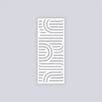 Mod Lines Rectangle Face Clay Stencil