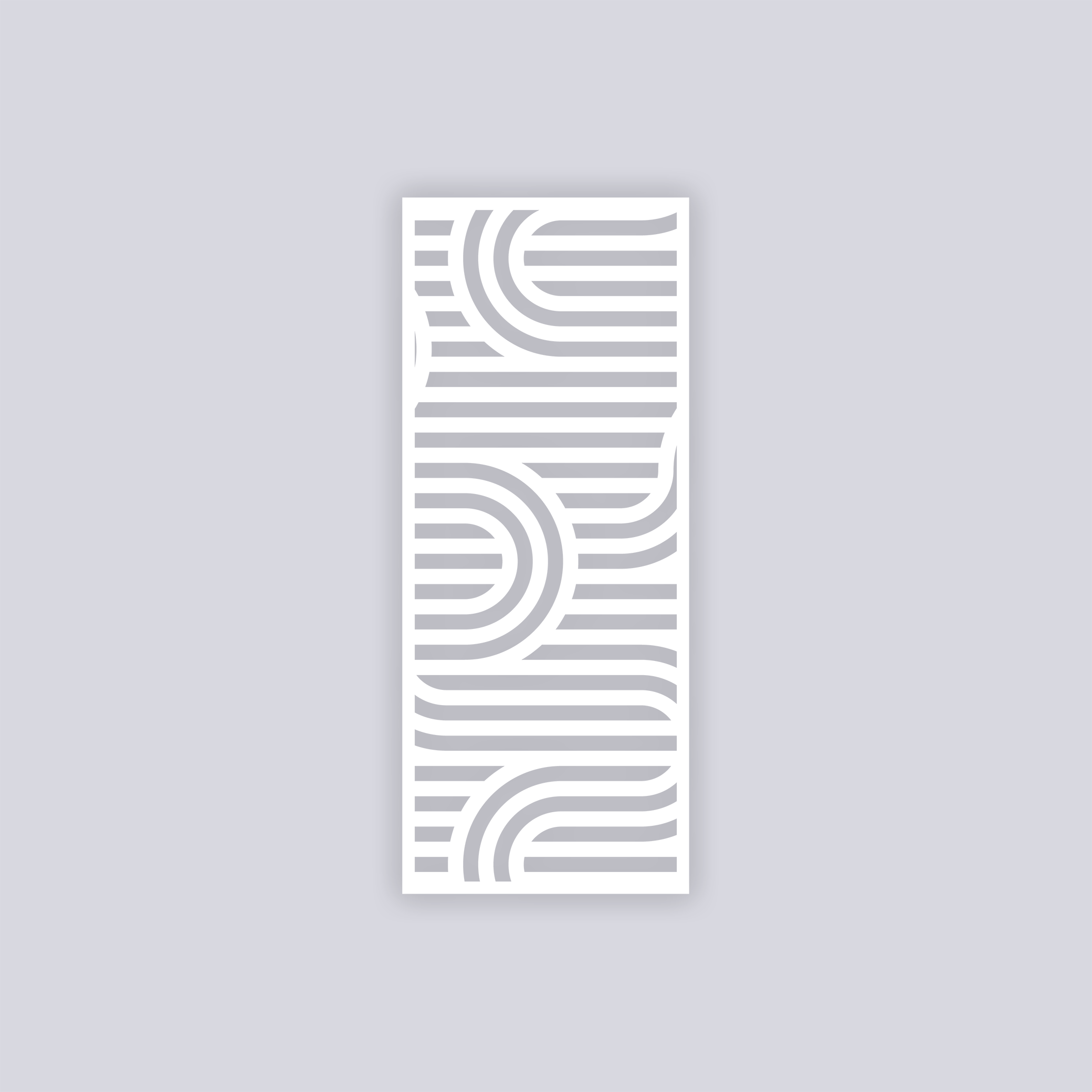 Mod Lines Rectangle Clay Stencil