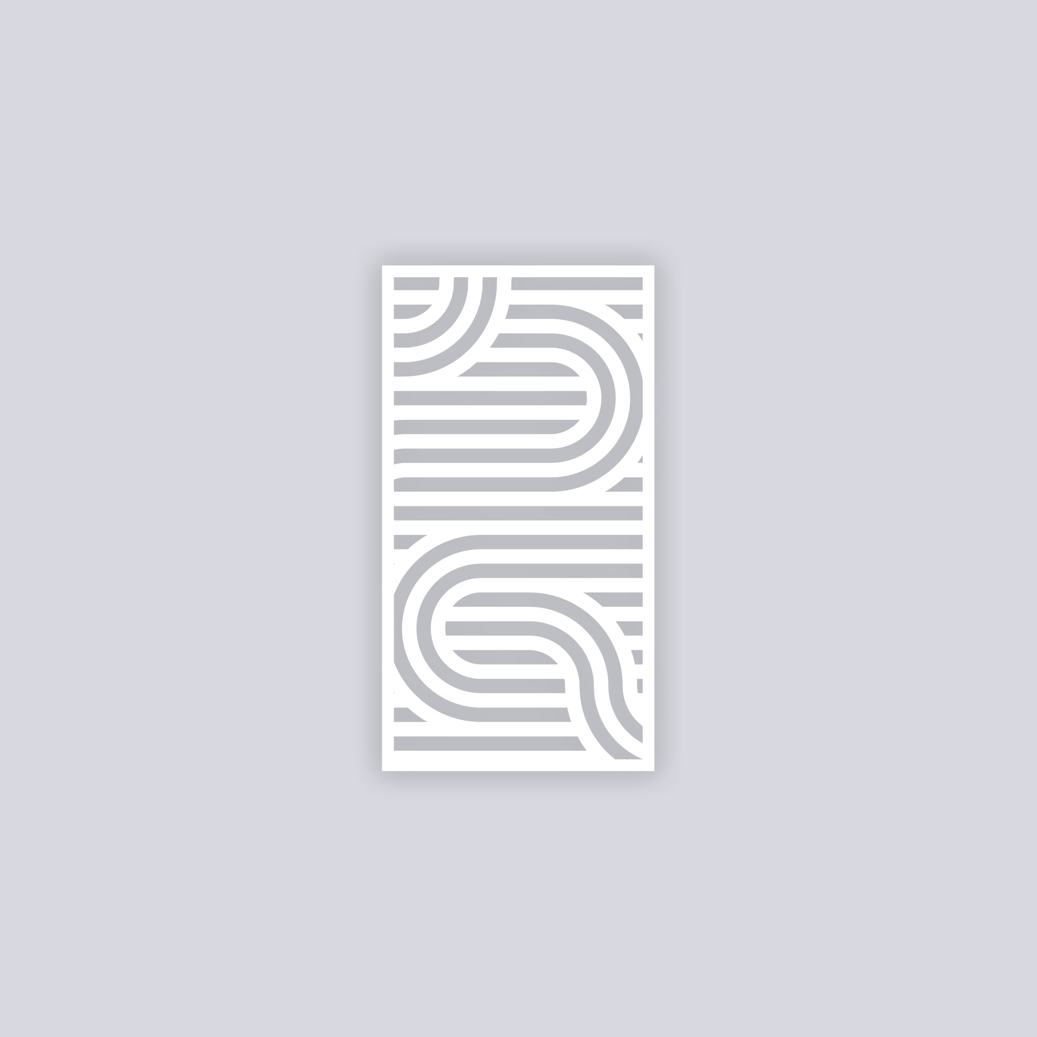 Mod Lines Rectangle Face Clay Stencil