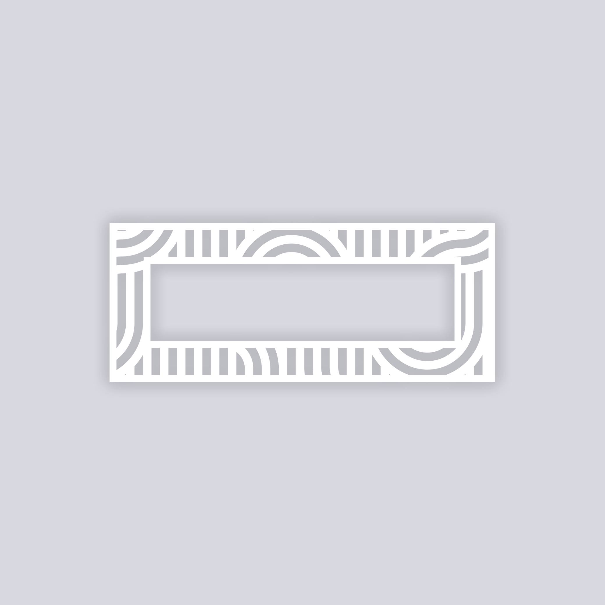 Mod Lines Rectangle Rim Clay Stencil