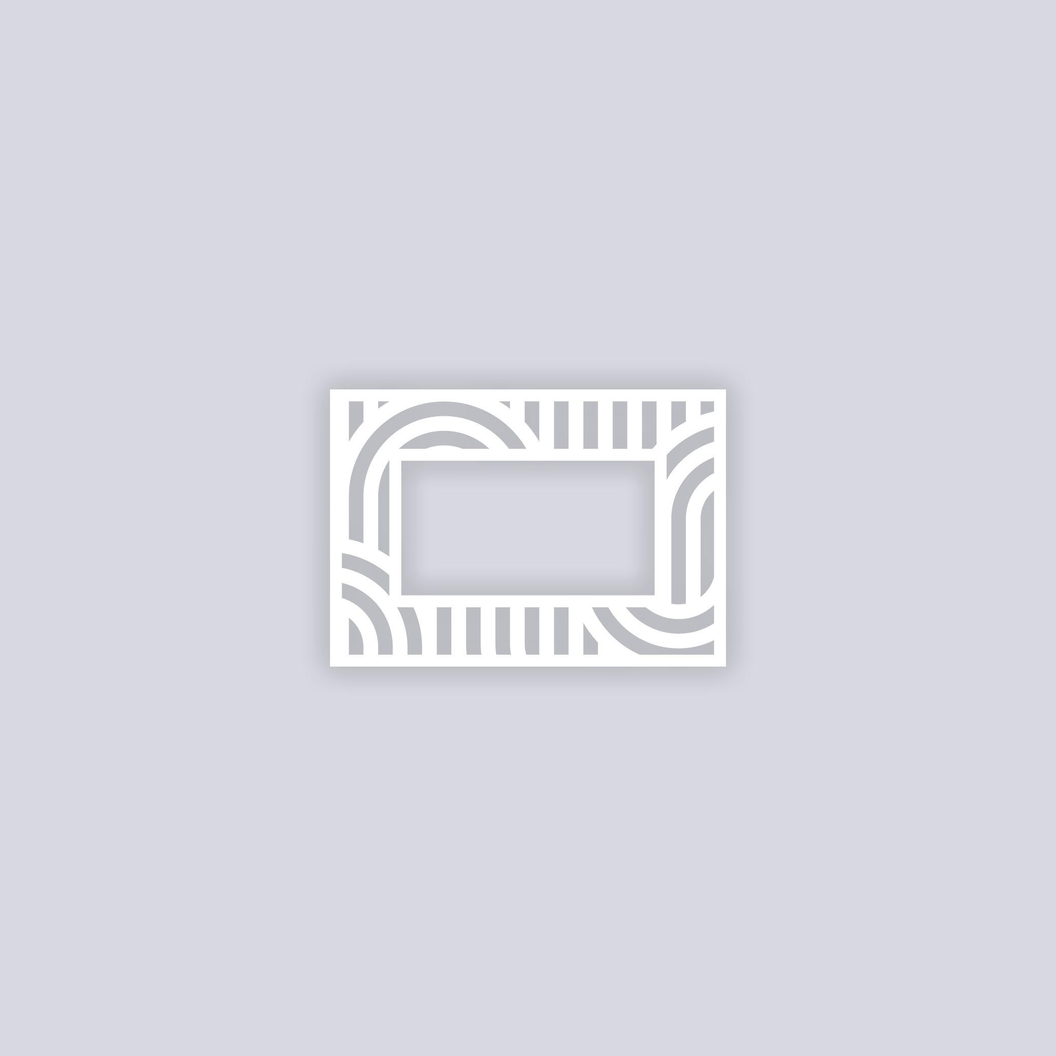 Mod Lines Rectangle Rim Clay Stencil