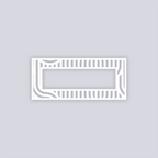 Mod Lines Rectangle Rim Clay Stencil