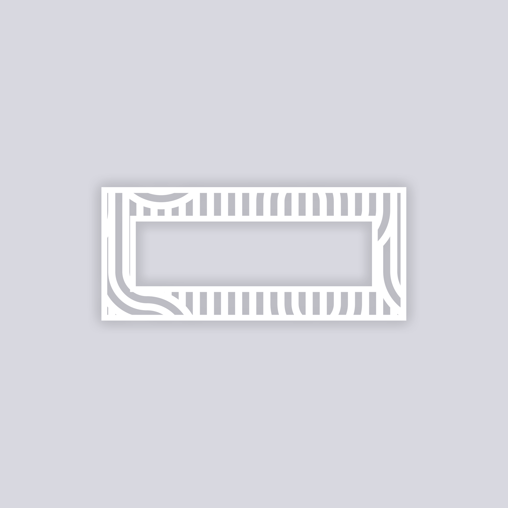 Mod Lines Rectangle Rim Clay Stencil