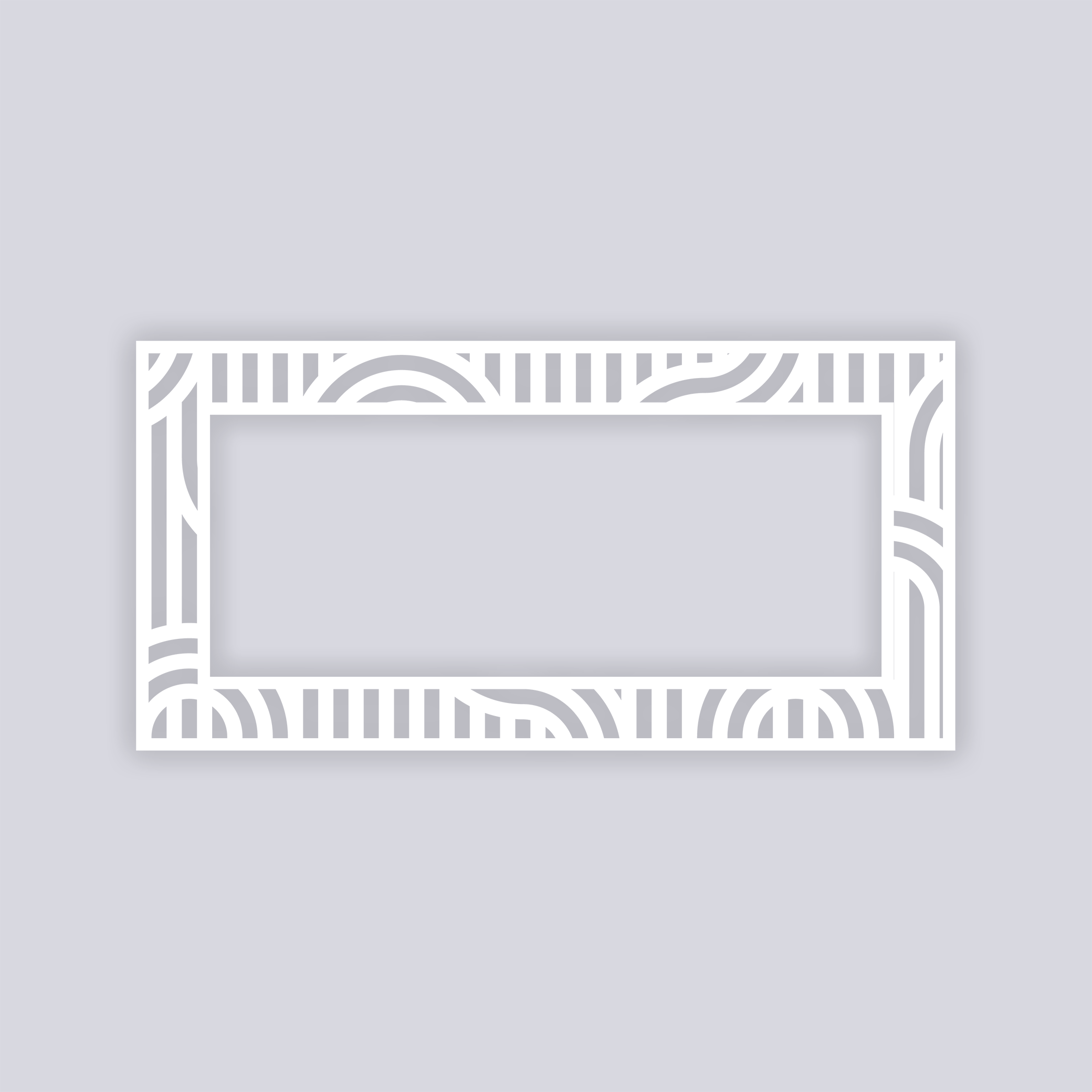 Mod Lines Rectangle Rim Clay Stencil