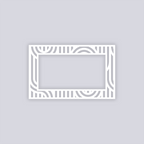 Mod Lines Rectangle Rim Clay Stencil