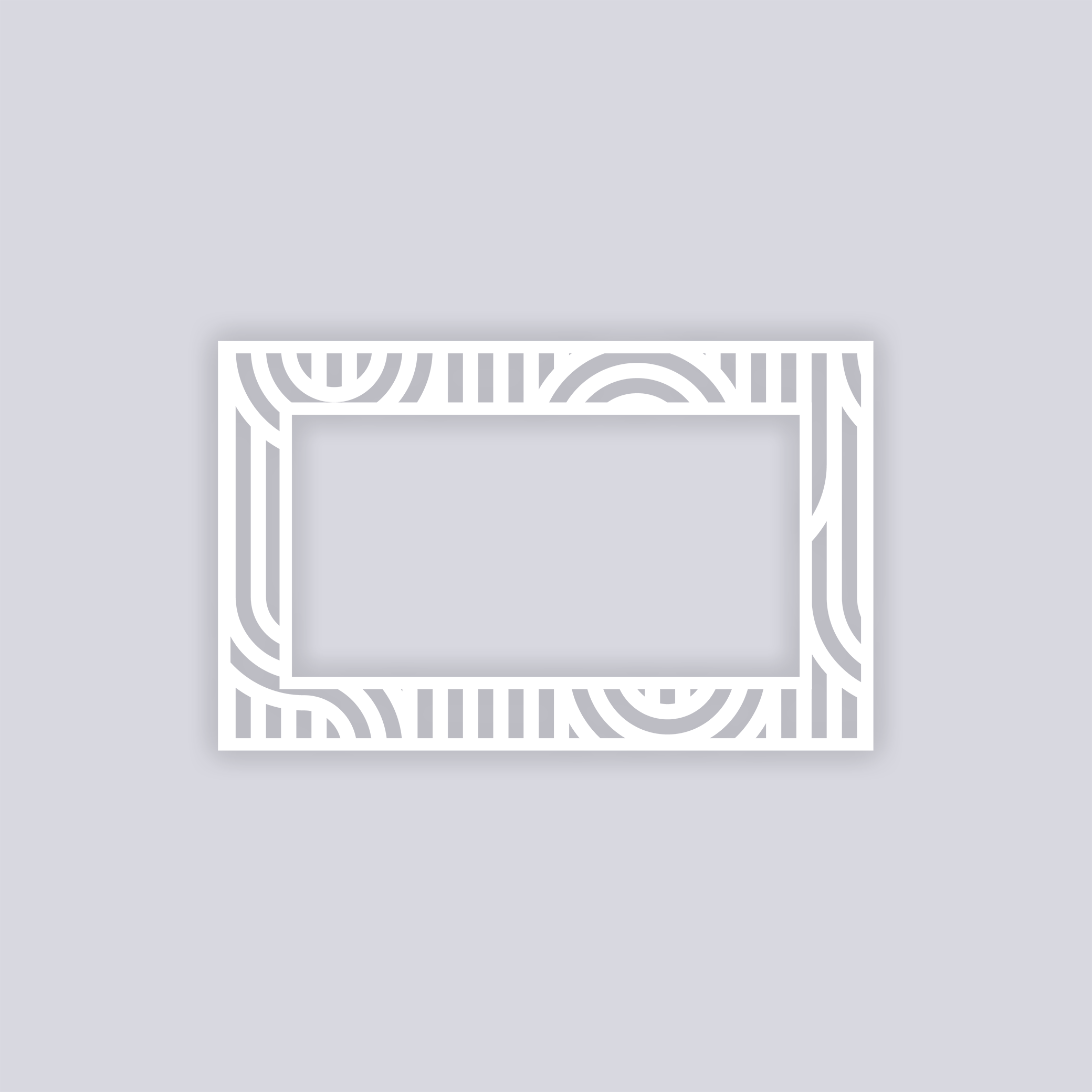 Mod Lines Rectangle Rim Clay Stencil