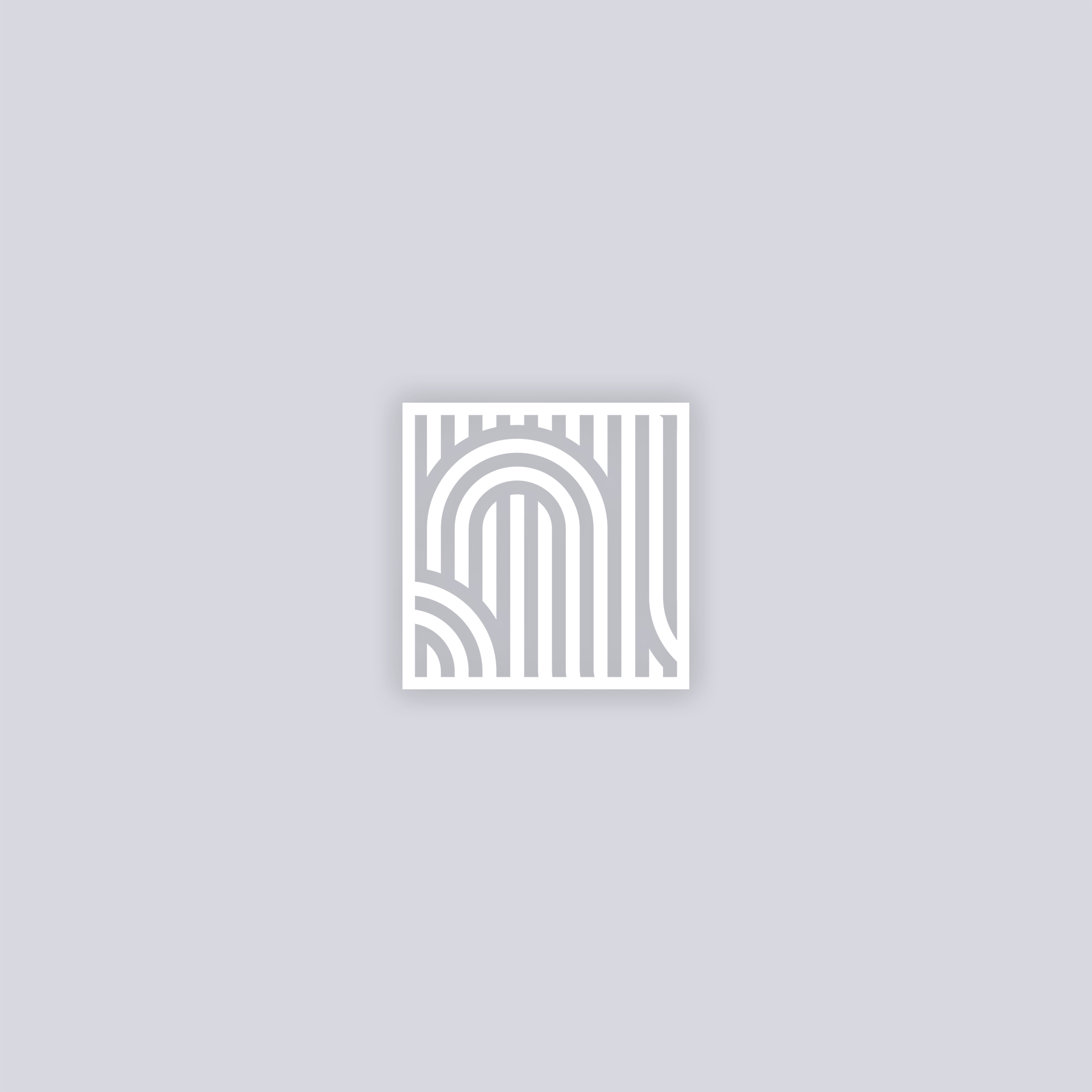 Mod Lines Square Clay Stencil