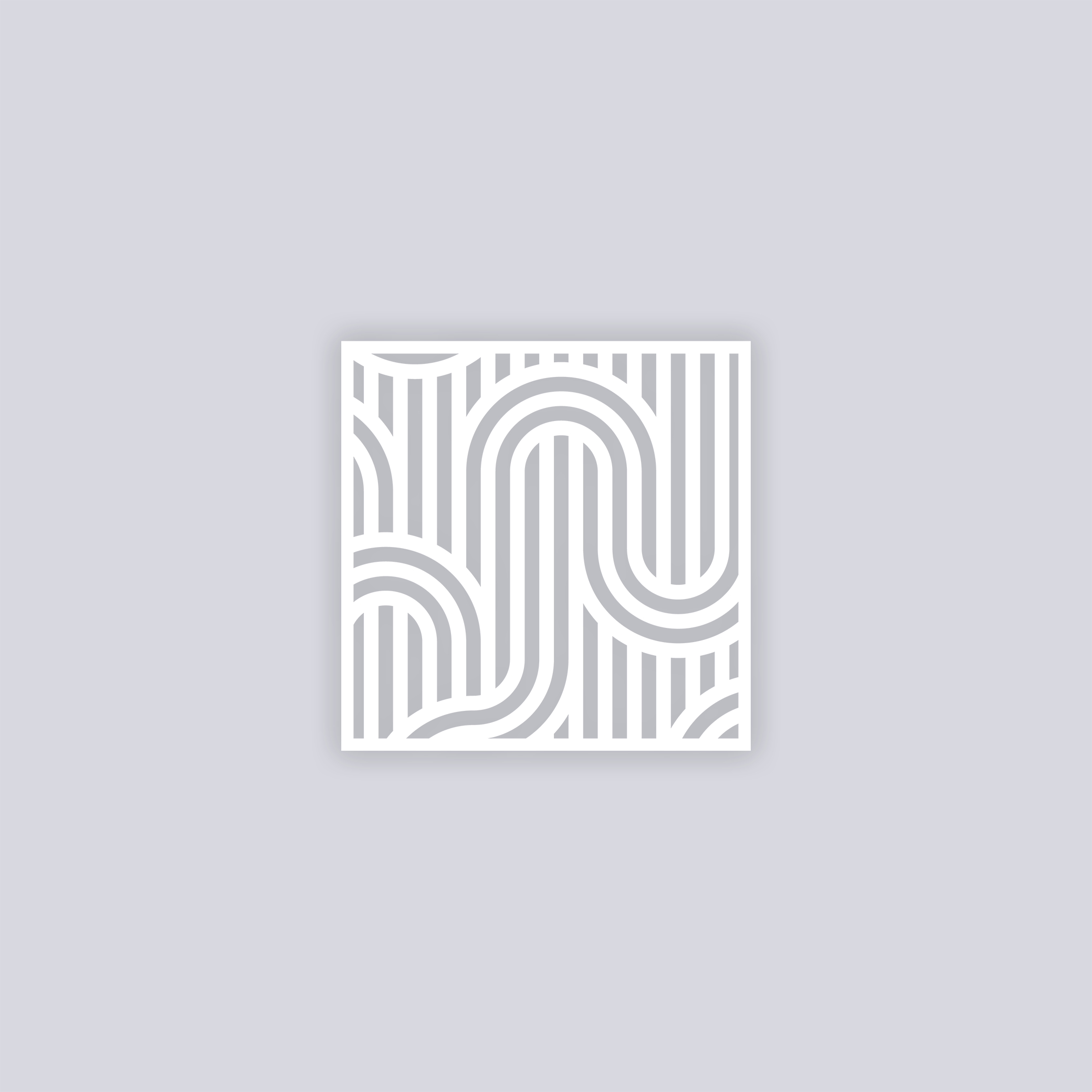 Mod Lines Square Clay Stencil