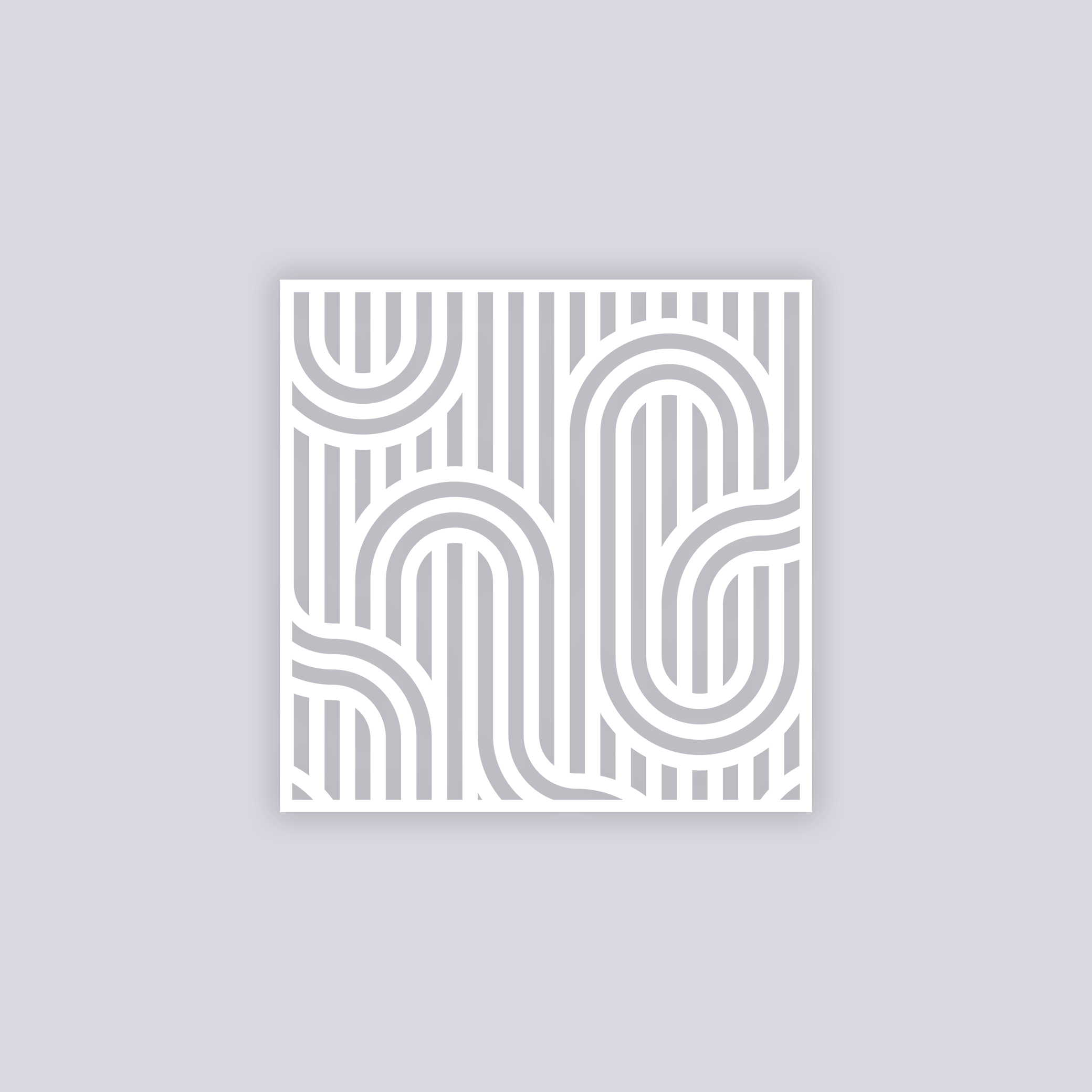 Mod Lines Square Clay Stencil