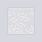 Mod Lines Square Clay Stencil