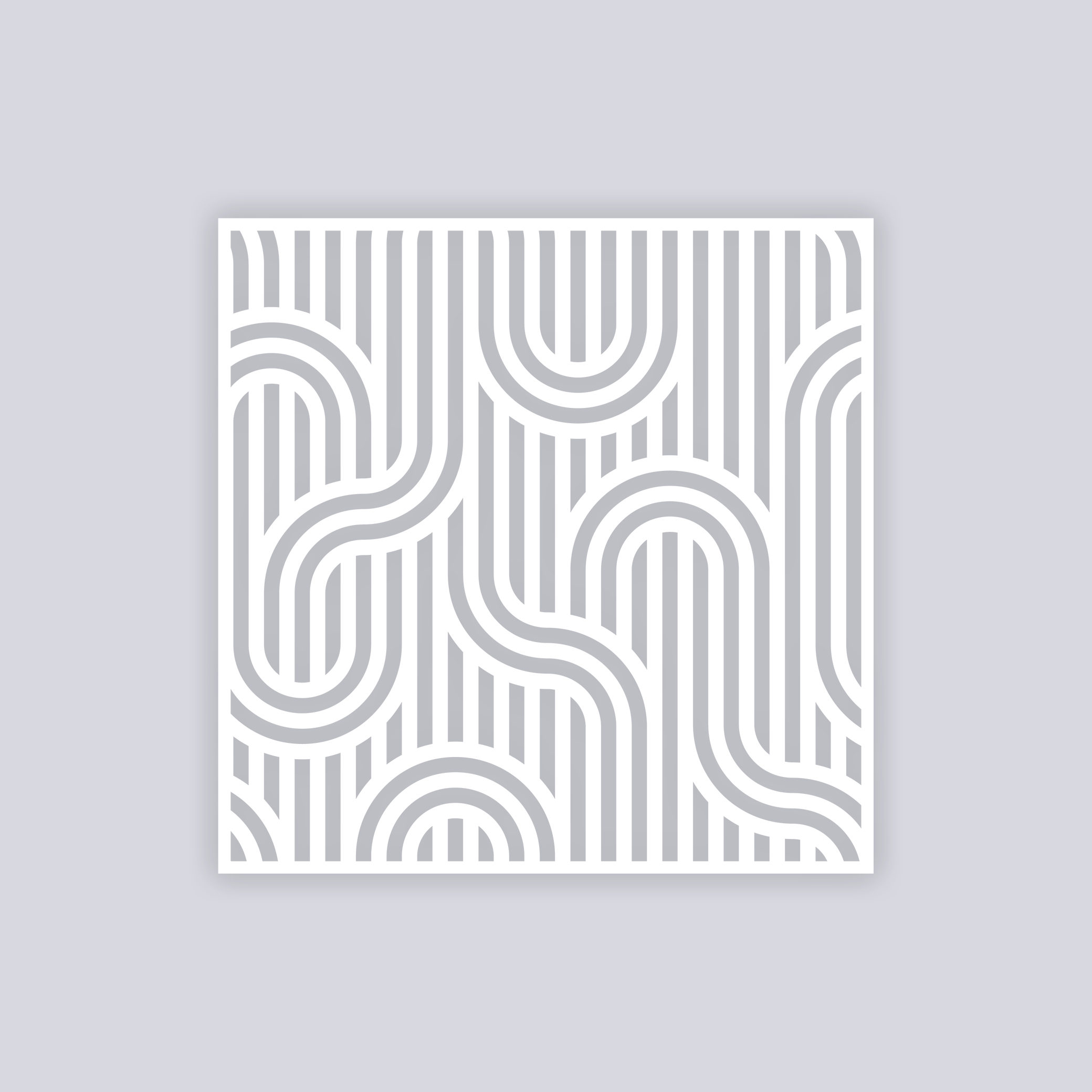 Mod Lines Square Clay Stencil