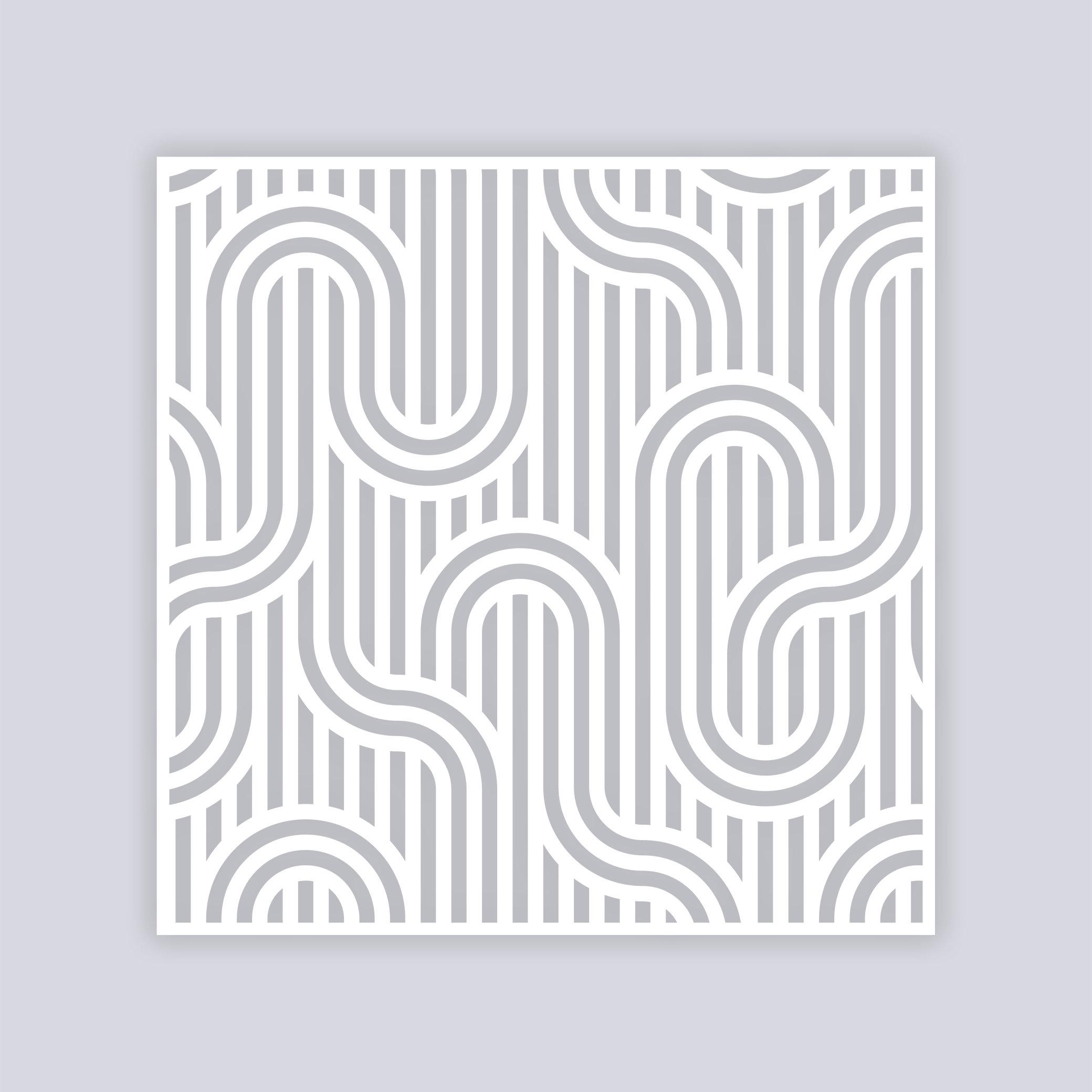 Mod Lines Square Clay Stencil